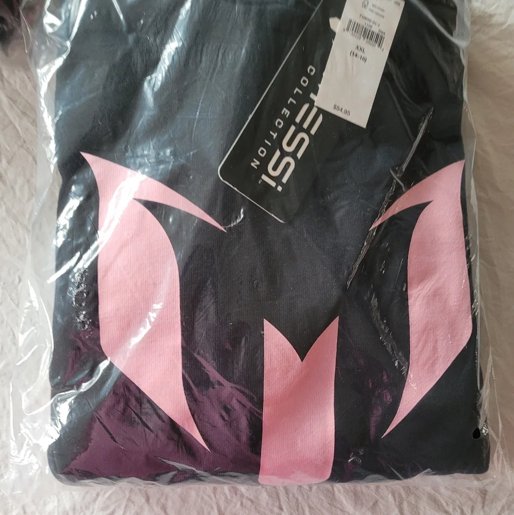 GAP Kids Black Hoodie with Pink Messi Logo Size XXL(14-16)